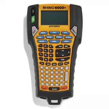 DYMO Rhino 6000+ Pramoninis etikečių spausdintuvas su nešiojimo dėklu, 1 vinilo ir 1 nailono juostele bei įkraunama baterija