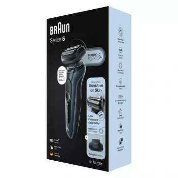 Braun Series 6 61-N1200s folijos skustuvas, juodas