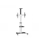 Equip 650602 LFD ekrano vežimėlis 37–70 colių (94–177,8 cm), pasukimas 90°, maks. VESA 600 x 400 mm, 50 kg, aliuminis, juodas, baltas
