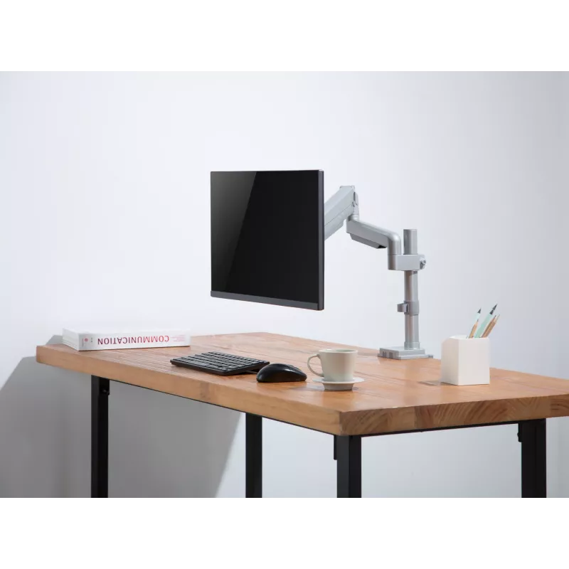 Equip 17 inch-32 inch reguliuojamas monitoriaus laikiklis prie stalo su dujine spyruokle