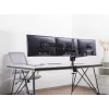 Equip trijų monitorių laikiklis ant stalo 17-27 col., spaustuvinis, 21 kg, VESA 75x75/100x100 mm, aukščio reguliavimas, juodas