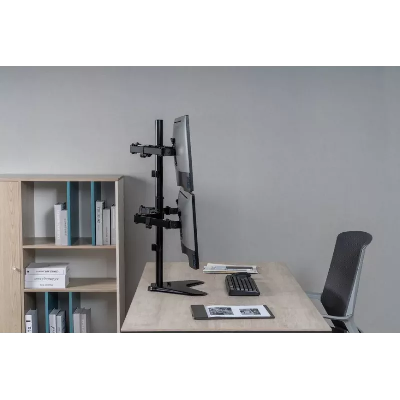 Equip 17-32 colių sukamas keturių monitorių stovas ant stalo