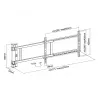 Equip motorizuotas TV laikiklis su pasukimu 32-75 col., 50 kg, juodas