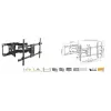 Equip TV sieninis laikiklis su pakreipimu ir pasukimu, 37-90 col., VESA 200x200-816x410 mm, juodas