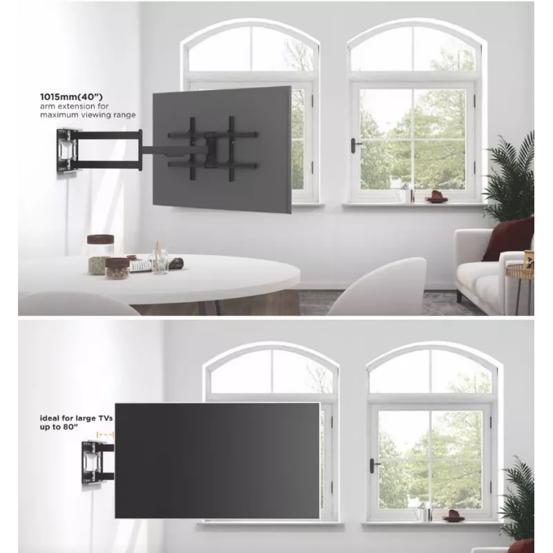 Equip 650327 ilgos rankos pilno judesio TV sieninis laikiklis 43-80 coliams
