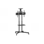 Equip Economy Daugiafunkcinis TV vežimėlis, 50 kg, 94 cm (37 col.), 177,8 cm (70 col.), 600 x 400 mm, aukščio reguliavimas, juodas