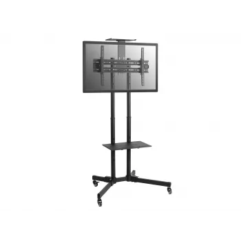 Equip Economy Daugiafunkcinis TV vežimėlis, 50 kg, 94 cm (37 col.), 177,8 cm (70 col.), 600 x 400 mm, aukščio reguliavimas, juodas