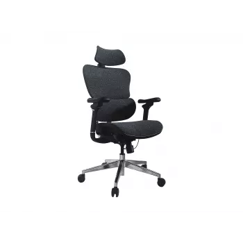 Ergonominė Premium biuro kėdė su galvos atrama ir porankiais Equip, mėlyna-juoda