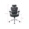 Ergonominė Premium biuro kėdė su galvos atrama ir porankiais Equip, mėlyna-juoda