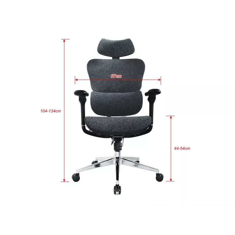 Ergonominė Premium biuro kėdė su galvos atrama ir porankiais Equip, mėlyna-juoda