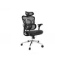 Equip Ergonominė Premium biuro kėdė su galvos atrama ir porankiais, juoda