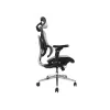 Ergonomiškas biuro kėdė Equip Premium su galvos atrama ir porankiais, pilka