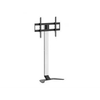 Grindinis TV stovas/likštas EQUIP 650614, 37–86 col., iki 45 kg, VESA 100x100–600x400, aukštis 900–1100 mm, pakreipimas -10°–5°, sidabrinis