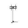 Grindinis TV stovas/likštas EQUIP 650614, 37–86 col., iki 45 kg, VESA 100x100–600x400, aukštis 900–1100 mm, pakreipimas -10°–5°, sidabrinis