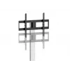 Grindinis TV stovas/likštas EQUIP 650614, 37–86 col., iki 45 kg, VESA 100x100–600x400, aukštis 900–1100 mm, pakreipimas -10°–5°, sidabrinis