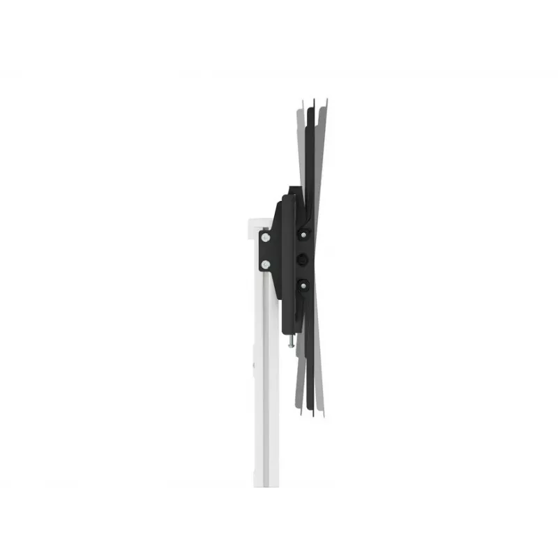 Grindinis TV stovas/likštas EQUIP 650614, 37–86 col., iki 45 kg, VESA 100x100–600x400, aukštis 900–1100 mm, pakreipimas -10°–5°, sidabrinis