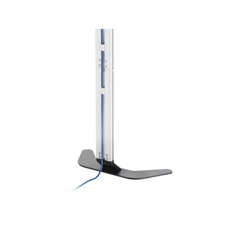 Grindinis TV stovas/likštas EQUIP 650614, 37–86 col., iki 45 kg, VESA 100x100–600x400, aukštis 900–1100 mm, pakreipimas -10°–5°, sidabrinis