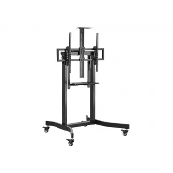 Equip 55–100 colių mobilus motorizuotas LFD vežimėlis, 2,54 m (100 colių), 200 x 200 mm, 800 x 600 mm, -10 – 5°, aliuminis, plastikas, nerūdijantis plienas, juoda