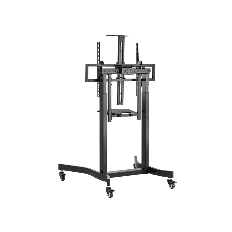Equip 55–100 colių mobilus motorizuotas LFD vežimėlis, 2,54 m (100 colių), 200 x 200 mm, 800 x 600 mm, -10 – 5°, aliuminis, plastikas, nerūdijantis plienas, juoda