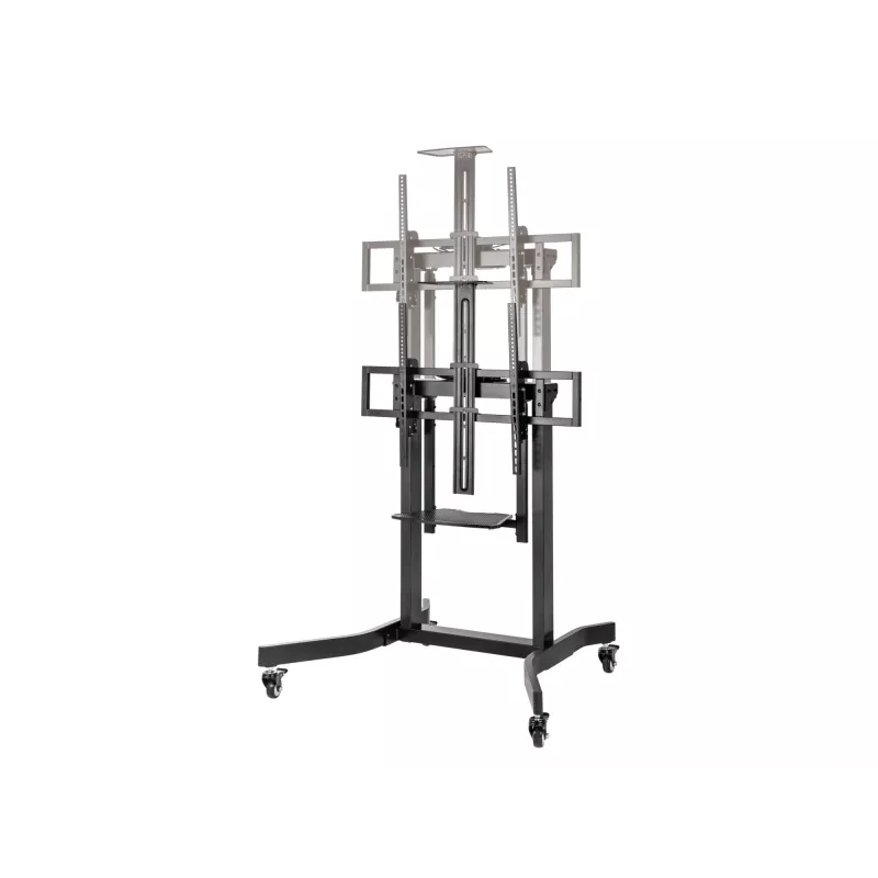 Equip 55–100 colių mobilus motorizuotas LFD vežimėlis, 2,54 m (100 colių), 200 x 200 mm, 800 x 600 mm, -10 – 5°, aliuminis, plastikas, nerūdijantis plienas, juoda