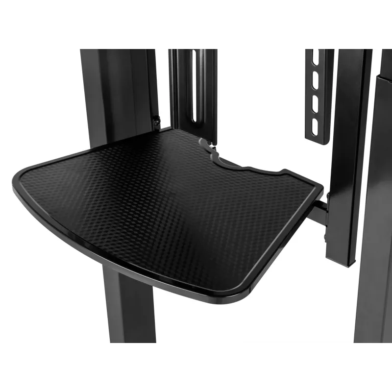 Equip 55–100 colių mobilus motorizuotas LFD vežimėlis, 2,54 m (100 colių), 200 x 200 mm, 800 x 600 mm, -10 – 5°, aliuminis, plastikas, nerūdijantis plienas, juoda