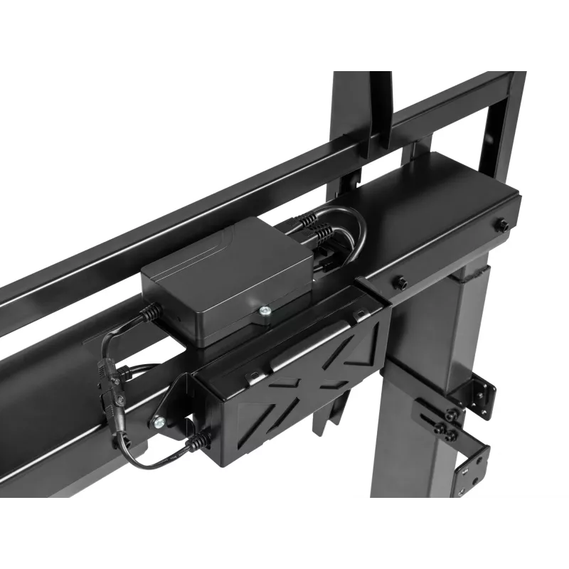 Equip 55–100 colių mobilus motorizuotas LFD vežimėlis, 2,54 m (100 colių), 200 x 200 mm, 800 x 600 mm, -10 – 5°, aliuminis, plastikas, nerūdijantis plienas, juoda