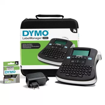 Etikečių spausdintuvas DYMO LabelManager 210D+ QWERTZ komplekte su dėklu