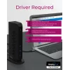 ICY BOX IB-DK2252AC stotelė su USB 3.2 Gen 1 Type-C, juoda