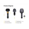 Equip Wireless 2D dviejų režimų brūkšninių kodų skaitytuvas su stovu, 2.4GHz + Bluetooth