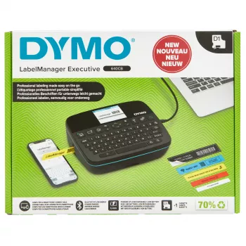 Nešiojamas etikečių spausdintuvas DYMO LabelManager Executive 640 CB su QWERTY klaviatūra, Bluetooth ir USB ryšiu