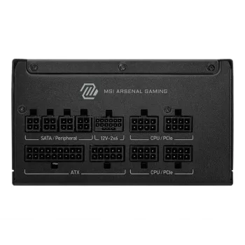 MSI MAG A850GLS PCIE5 maitinimo blokas 850 W 24-pin ATX ATX Juoda