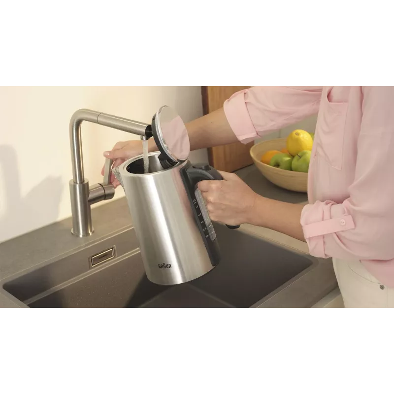 Braun WK 5205 BK elektrinis virdulys 1,7 L 2200 W juodas, nerūdijantis plienas