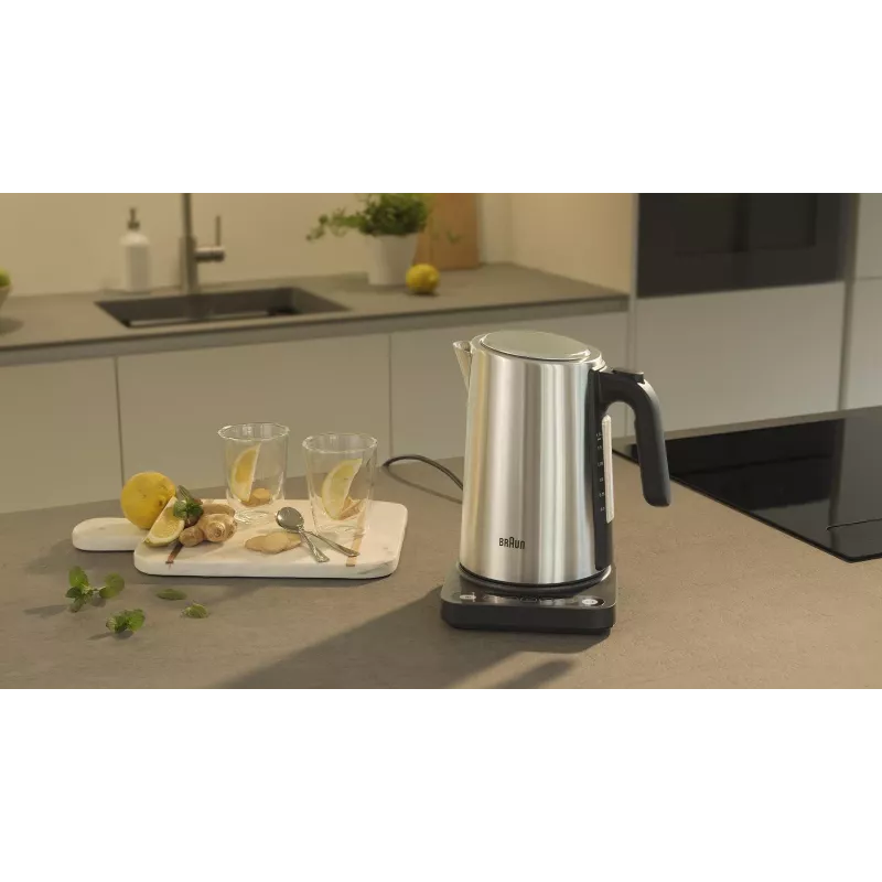 Braun WK 5205 BK elektrinis virdulys 1,7 L 2200 W juodas, nerūdijantis plienas