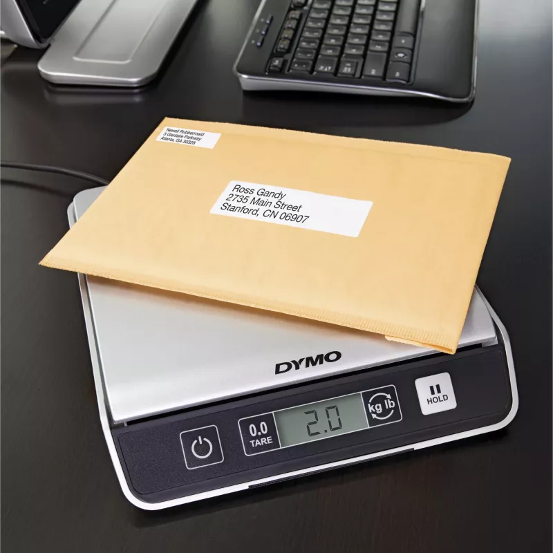 DYMO M10 Skaitmeninės siuntų svarstyklės iki 10 kg | 20 x 20 cm