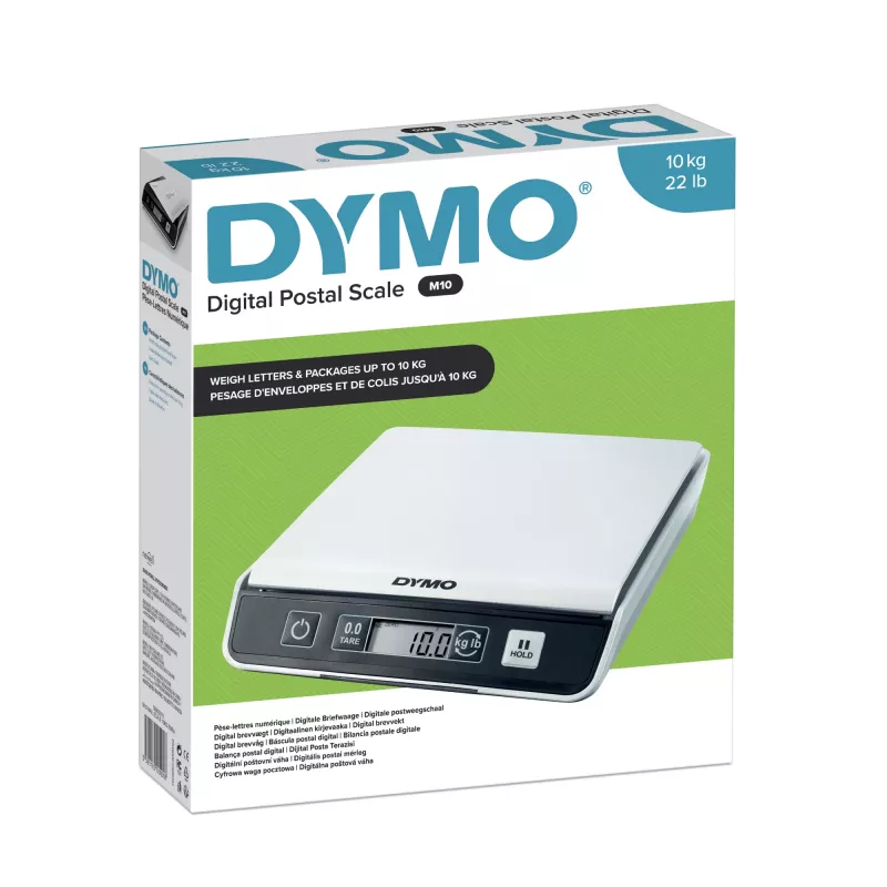 DYMO M10 Skaitmeninės siuntų svarstyklės iki 10 kg | 20 x 20 cm