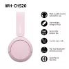Sony WHCH520P.CE7 belaidės ausinės, rožinės