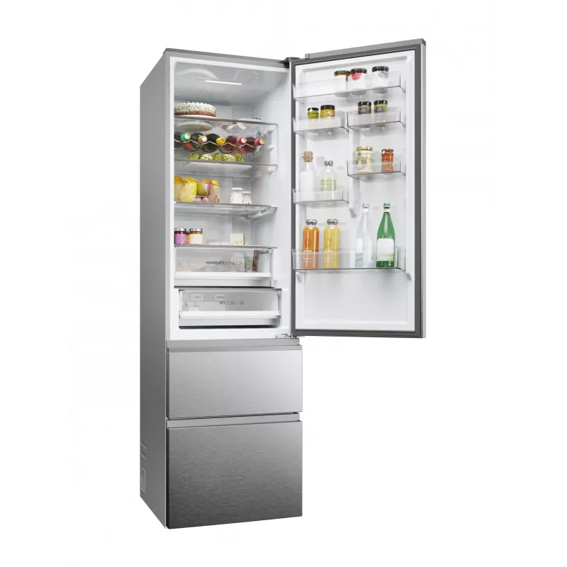 Haier 3D 60 Serie 5 HTW5620DNMG laisvai pastatomas šaldytuvas 414 L sidabrinis