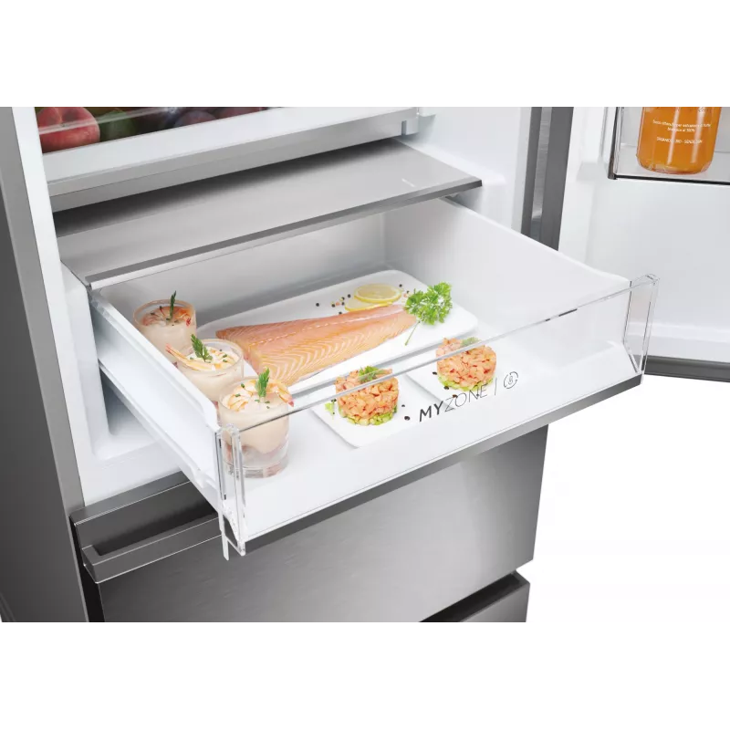 Haier 3D 60 Serie 5 HTW5620DNMG laisvai pastatomas šaldytuvas 414 L sidabrinis