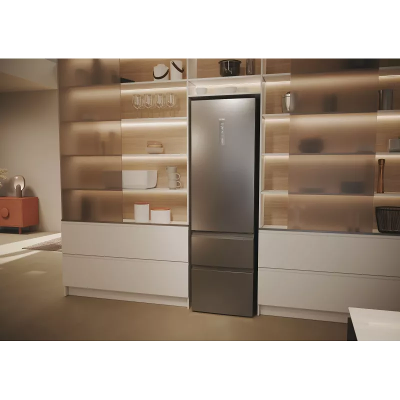Haier 3D 60 Serie 5 HTW5620DNMG laisvai pastatomas šaldytuvas 414 L sidabrinis