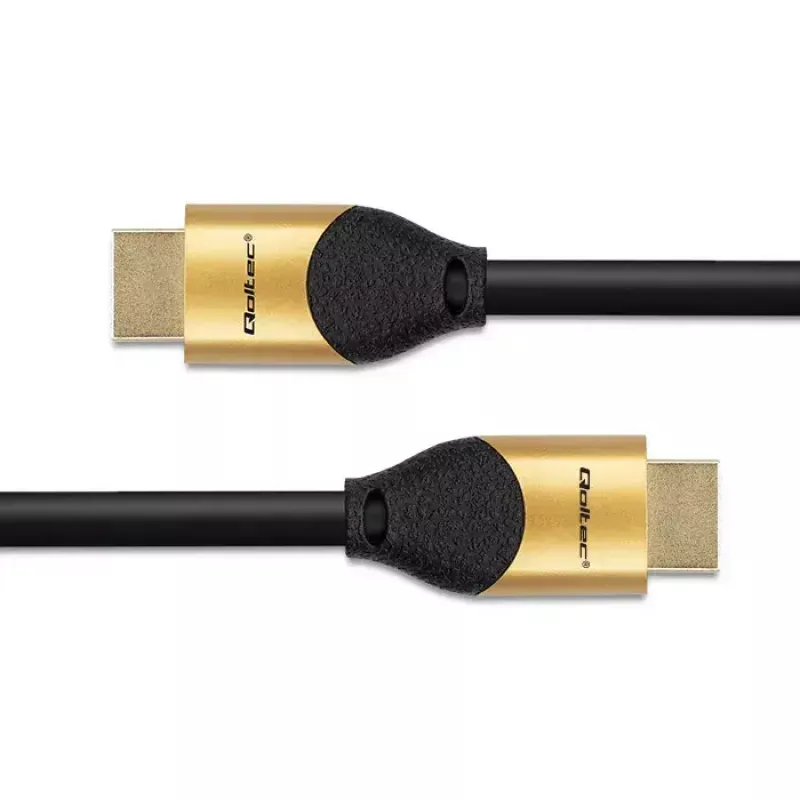 HDMI kabelis QOLTEC 50354 1 m — HDMI A tipo į A, 48 Gbit/s, 7680×4320, 240 Hz, 30AWG, PVC apvalkalas, juodas