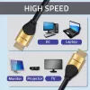 HDMI kabelis QOLTEC 50354 1 m — HDMI A tipo į A, 48 Gbit/s, 7680×4320, 240 Hz, 30AWG, PVC apvalkalas, juodas