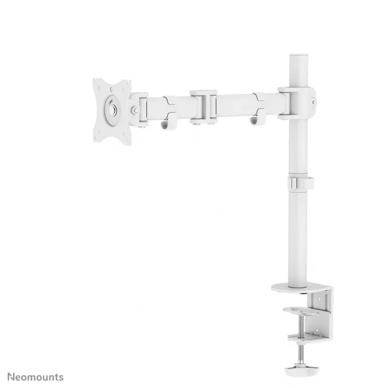 Neomounts NM-D135WHITE Monitoro laikiklis 10-30 colių, spaustuvas/anginis, 8 kg, 25,4 cm (10 inch), 76,2 cm (30 inch), 100 x 100 mm, Baltas