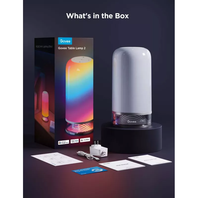 Govee H6022 išmanusis stalinis šviestuvas Wi-Fi/Bluetooth