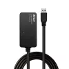 Lindy 10m USB 3.0 aktyvus ilginimo stotelė Pro Hub, USB 3.2 Gen 1 (3.1 Gen 1) Type-A, USB 3.2 Gen 1 (3.1 Gen 1) Type-A, 5000 Mbit/s, juoda, plastikas, apvalus laidas