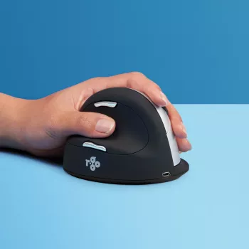 Ergonominė pelė R-Go HE Break su pertraukų programine įranga, didelė (rankos dydis ≥ 185 mm), kairiarankiams, Bluetooth, juoda