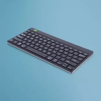 Ergonominė klaviatūra R-Go Compact Break, kompaktiška su pertraukų programine įranga, QWERTY (US), Bluetooth, juoda