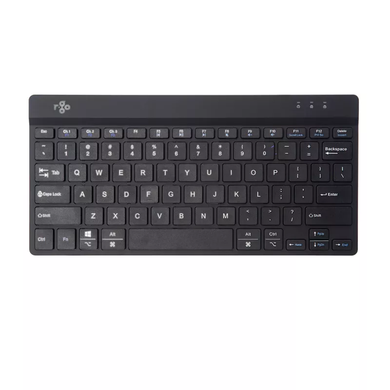 Ergonominė klaviatūra R-Go Compact Break, kompaktiška su pertraukų programine įranga, QWERTY (US), Bluetooth, juoda
