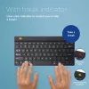 Ergonominė klaviatūra R-Go Compact Break, kompaktiška su pertraukų programine įranga, QWERTY (US), Bluetooth, juoda