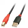 Lindy 10m USB 2.0 aktyvus laidas A tipo (vyriškas) į B tipo (vyriškas), juodas/raudonas