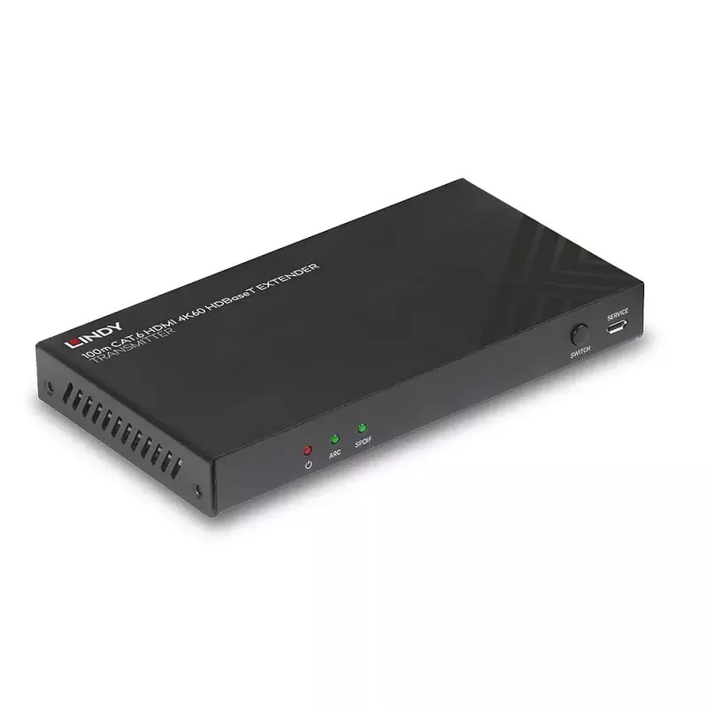 Lindy 100 m Cat.6 HDMI 4K60, garsas, IR ir RS-232 HDBaseT siųstuvas